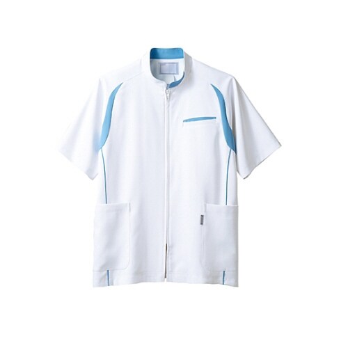 メンズジャケット ホワイト×ブルー