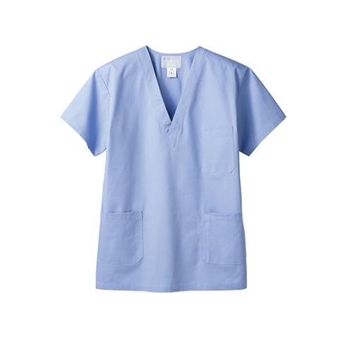 手術下着 メンズ 半袖 上衣 サックス