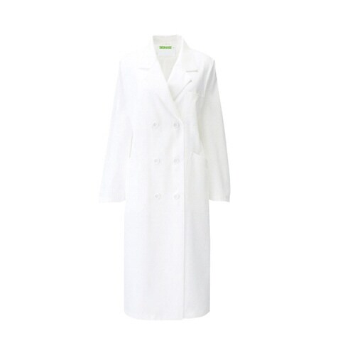 レディス診察衣W型 長袖 白 3L