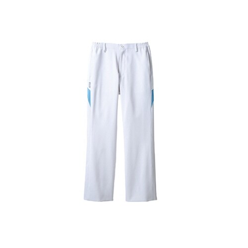 レディスパンツ ホワイト×ブルー