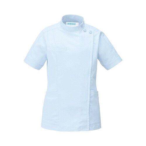 レディスジャケット半袖 サックス S