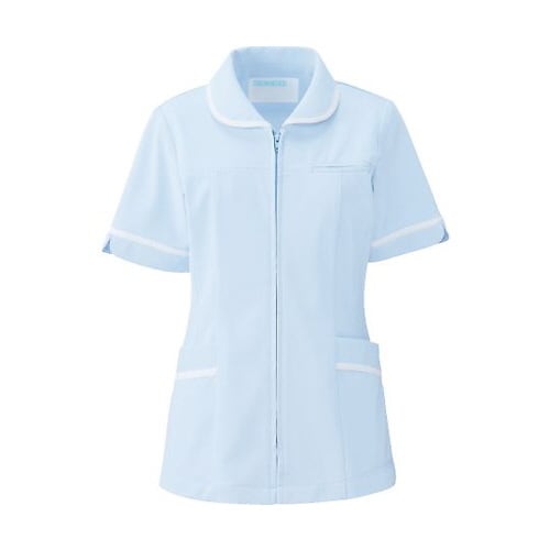 レディスジャケット半袖 サックス M