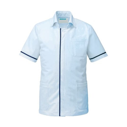 メンズジャケット半袖 サックス L