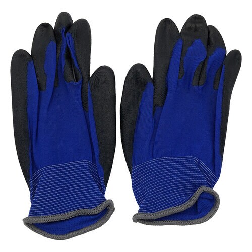 アズツール青色PUコート手袋(18G) グレー