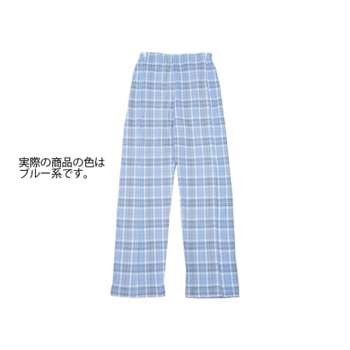 紳士腰開き洗い替えパンツ ブルー系 フリー