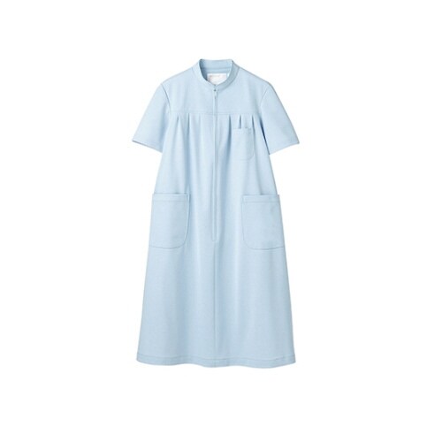 マタニティワンピース 半袖 サックス