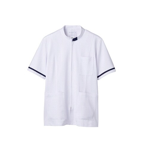 ジャケット メンズ 半袖 白/ネイビー