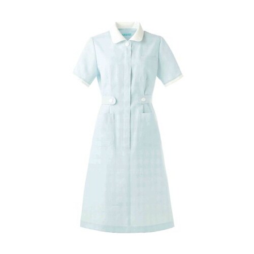 ワンピース半袖 サックス M