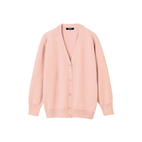 カーディガン 長袖 シェルピンク