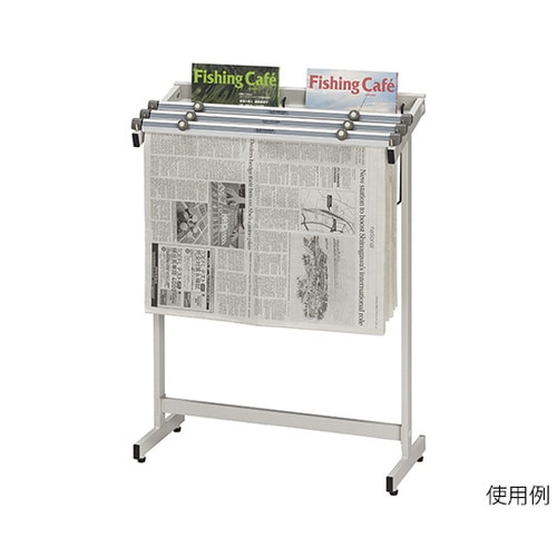 マガジンラック付き新聞架