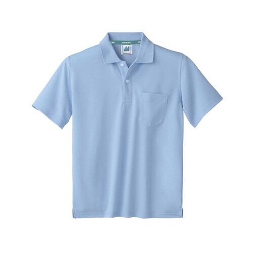 ポロシャツ 兼用 半袖 サックス 5L