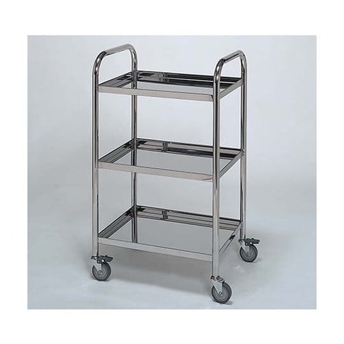 ステンレスワゴン アーチ型回診車S (立上) 3段