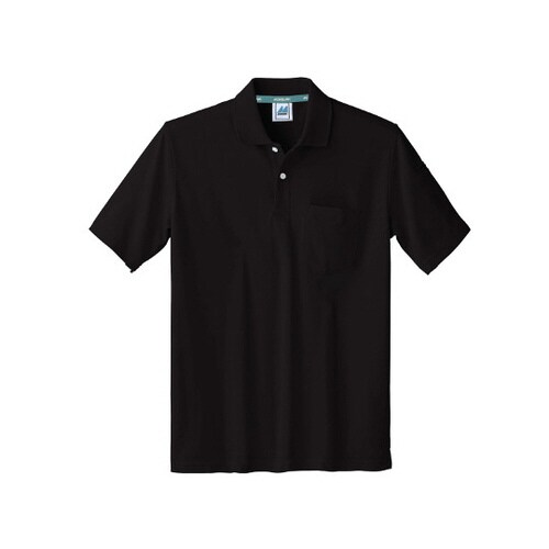ポロシャツ 兼用 半袖 黒 4L