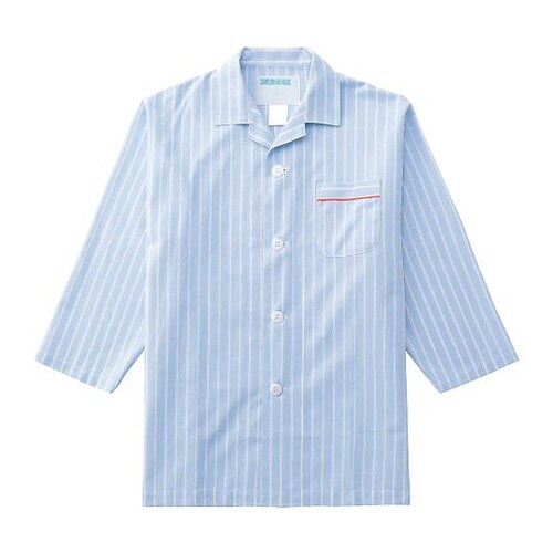 患者衣(パジャマ型) ブルーストライプ M