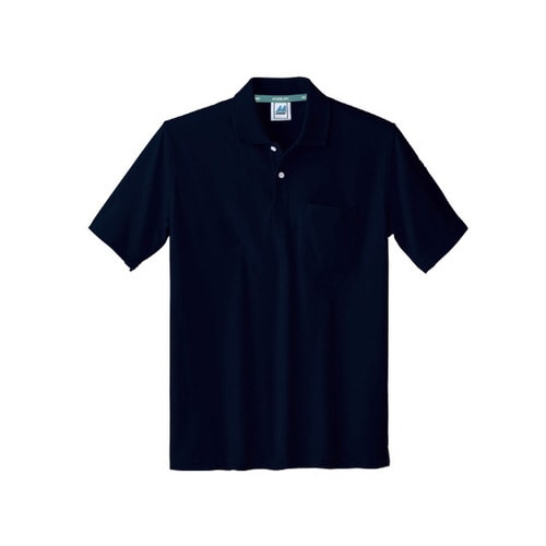 ポロシャツ 兼用 半袖 ネイビー L