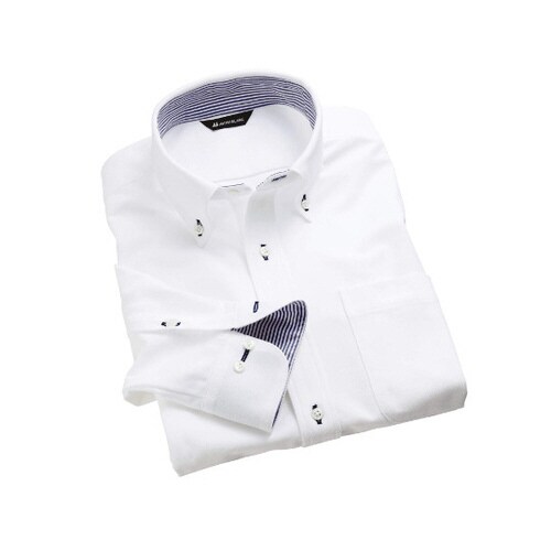 ニットシャツ 兼用 長袖 白 SSS