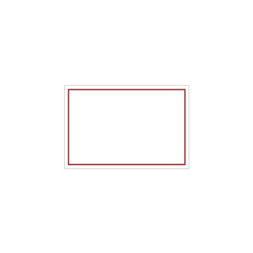 ゼッケンステッカー胸用 赤枠白地無地