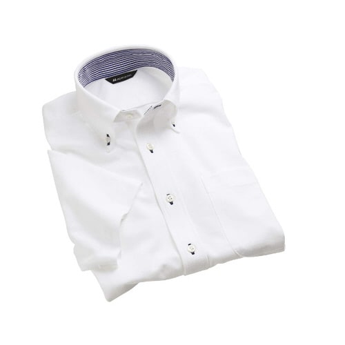 ニットシャツ 兼用 半袖 白 SSS