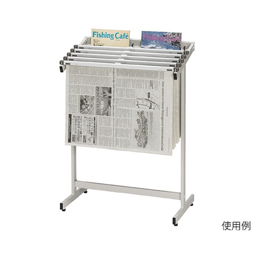 マガジンラック付き新聞架