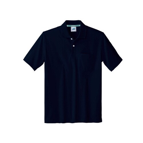 ポロシャツ 兼用 半袖 ネイビー LL
