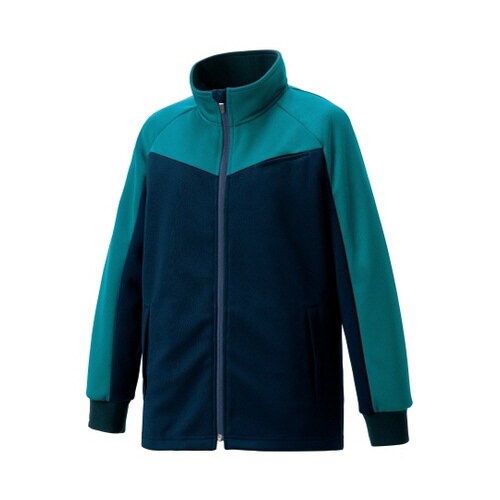 ジャージジャケット ネイビーxグリーン SS