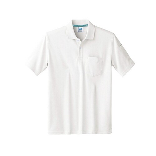 ポロシャツ 兼用 半袖 白 SS
