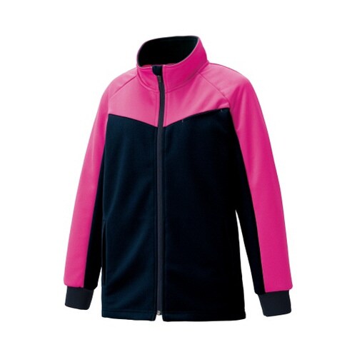 ジャージジャケット ネイビーxピンク LL