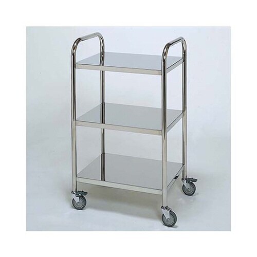 ステンレスワゴン アーチ型回診車S (枠無) 3段