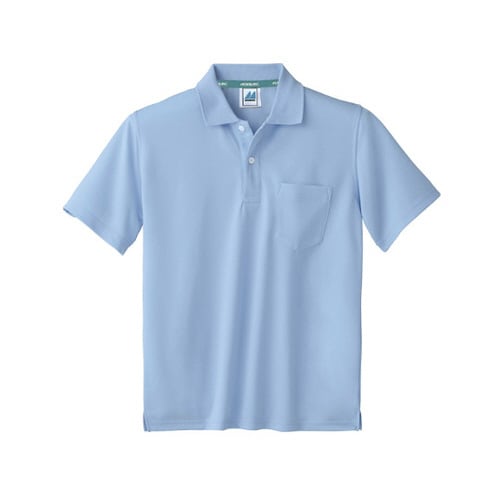 ポロシャツ 兼用 半袖 サックス 3L