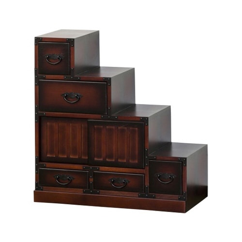 民芸調 階段箪笥 右下がり