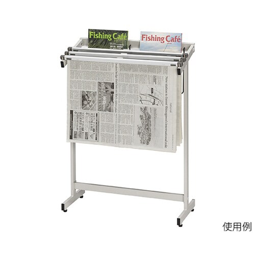 マガジンラック付き新聞架