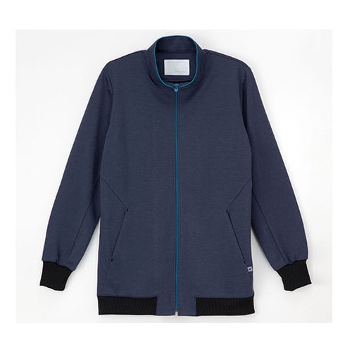 ジップアップブルゾン ネイビー+ターコイズ M