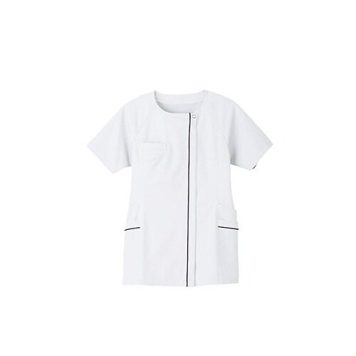 レディスジップアップスクラブ ホワイト L