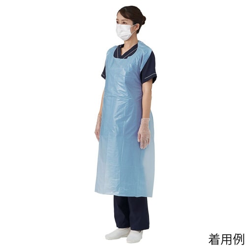 竹虎ビニールエプロンP ブルー 100枚入