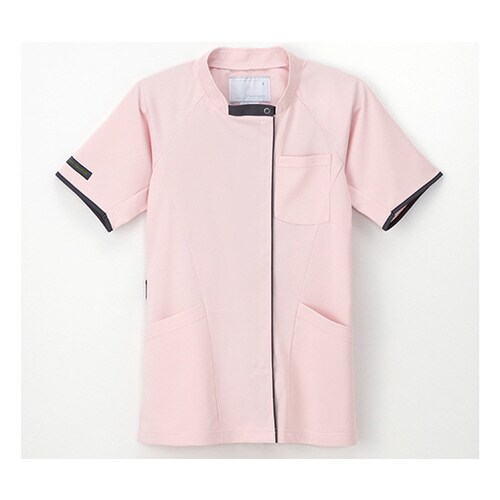 ニットシャツ ペールピンク L