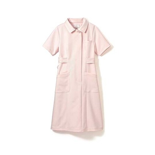 ラインカラーワンピース ピンク M