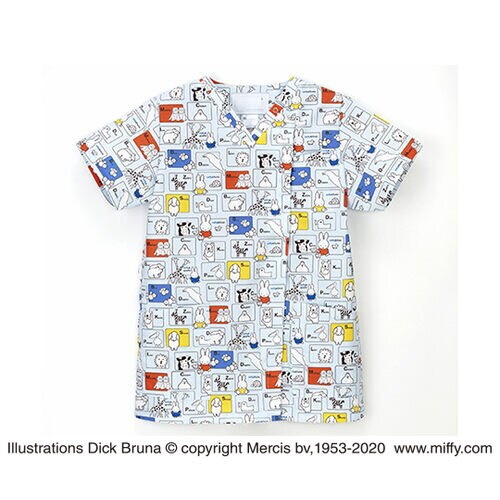 男女兼用スクラブ ブルー L