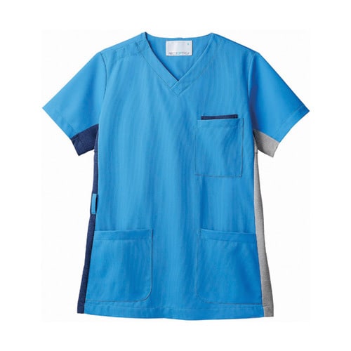 スクラブ 兼用 半袖 着丈73胸囲112肩幅46