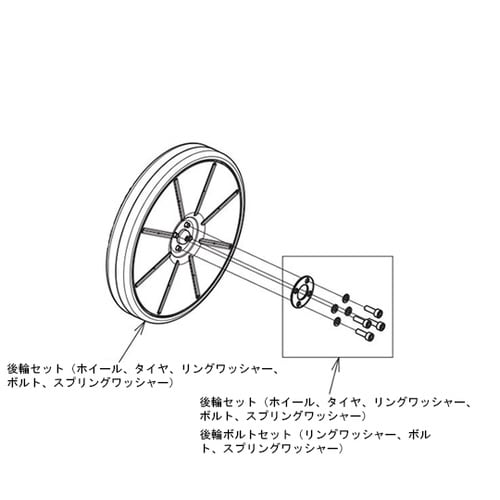 後輪ボルトセット