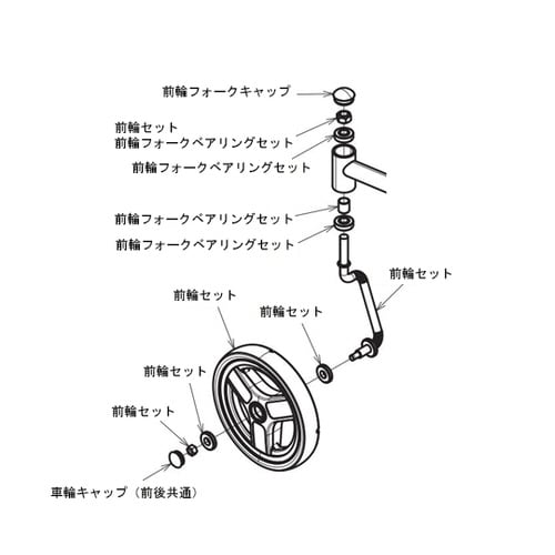 (ショッピングターン用)前輪セット(左)