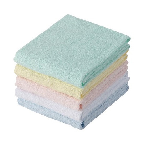 ライトカラーフェイスタオル5枚組 ミックス