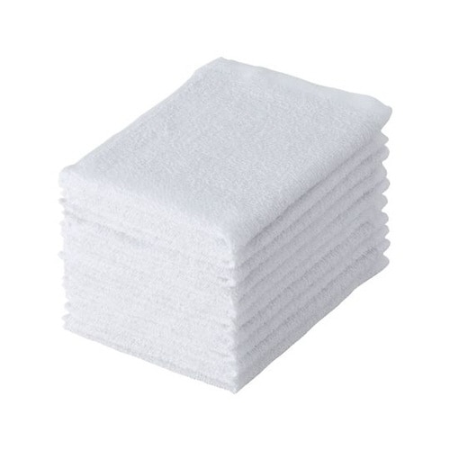 ライトカラーおしぼりタオル 10枚組 ホワイト
