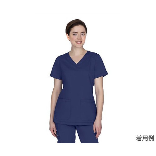 スクラブトップス L相当 ネイビー