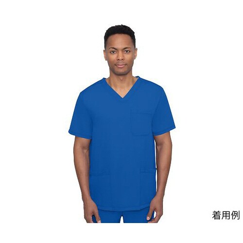 スクラブトップス L相当 ロイヤルブルー