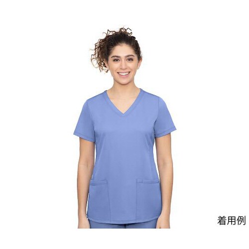 スクラブトップス M相当 ライトブルー