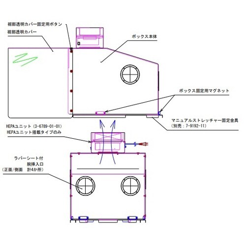 エアロゾルボックス(マニュアルストレッチャー対応)