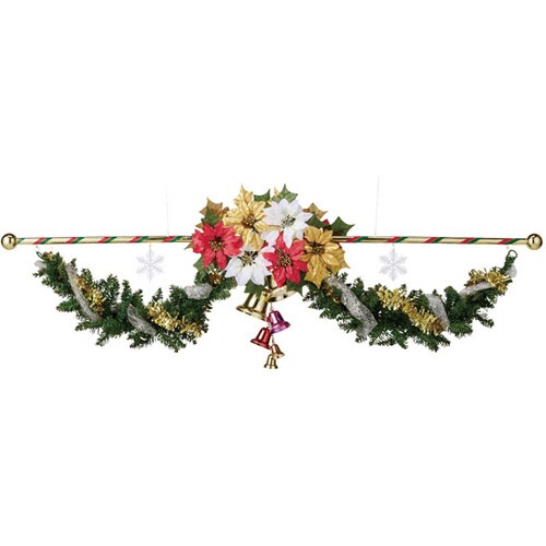 デラックスポインセチアスワッグ