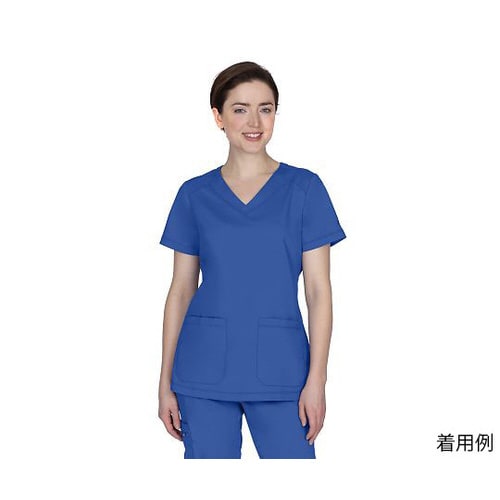 スクラブトップス L相当 ロイヤルブルー