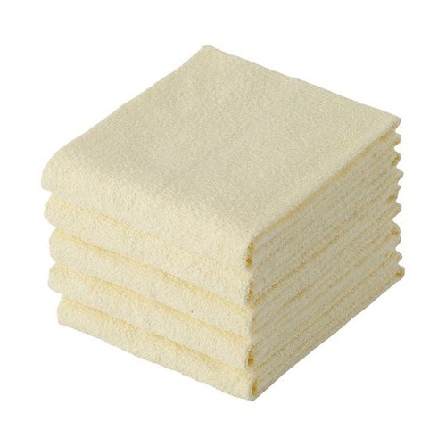 ライトカラーフェイスタオル5枚組 イエロー