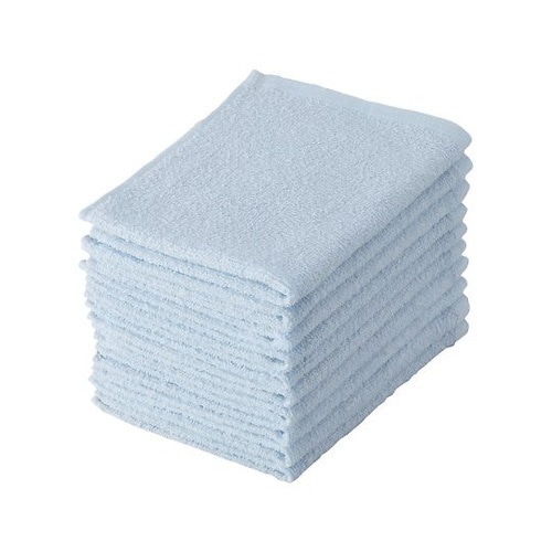 ライトカラーおしぼりタオル 10枚組 ブルー